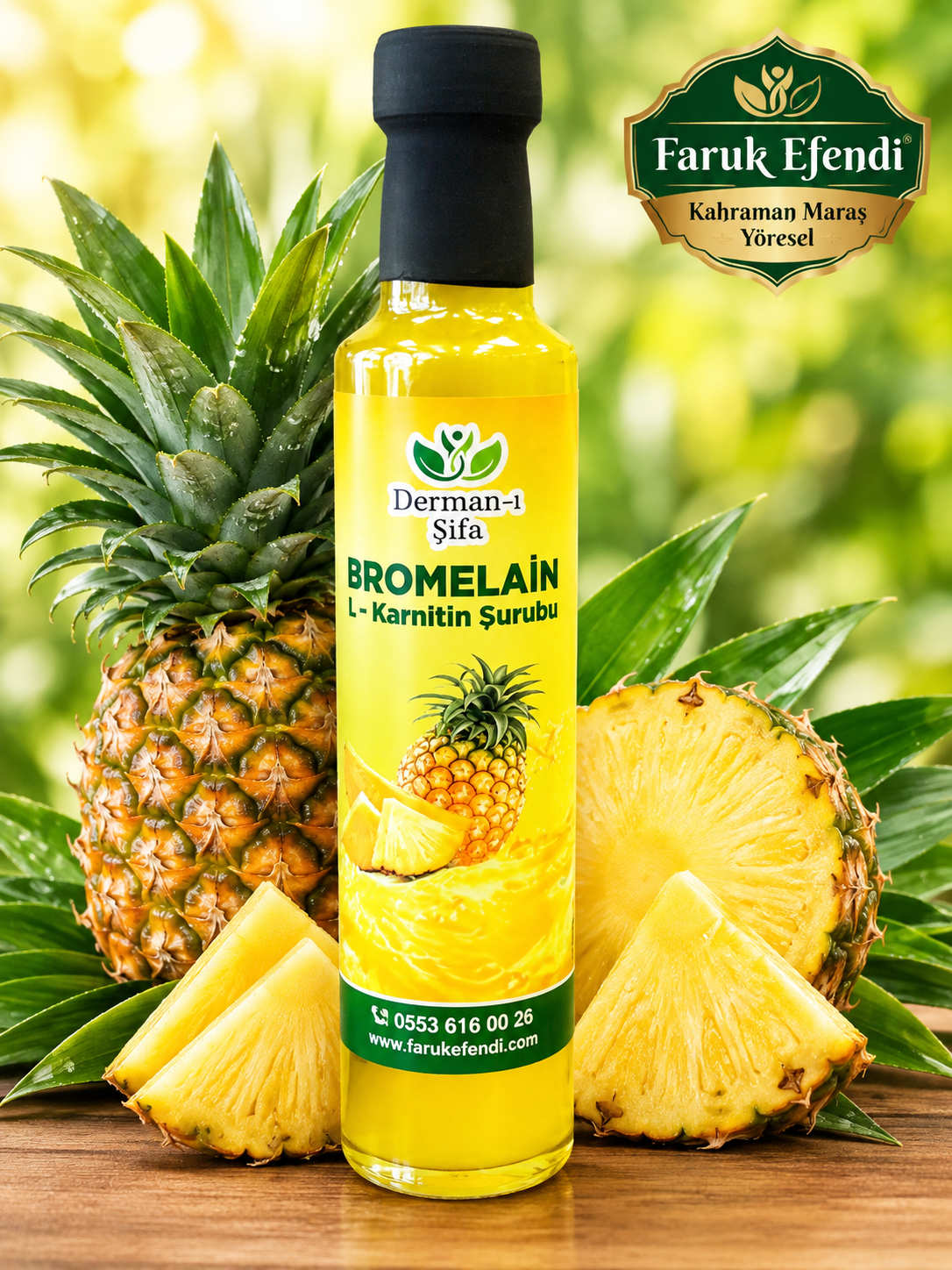 Tropik Ananaslı Bromelain Şurubu BROMELAİN L-Karnitin Şurubu - Görsel 1